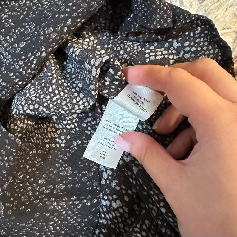 Rails Eloise Python Snake Print Button Down Blous… - image 6